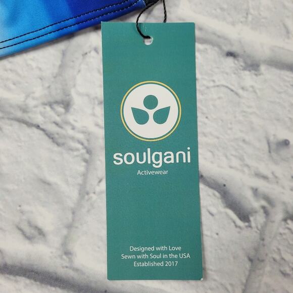 Soulgani Lux Low-Impact Crop Sunrise Print Sports Bra size XS - Picture 5 of 12